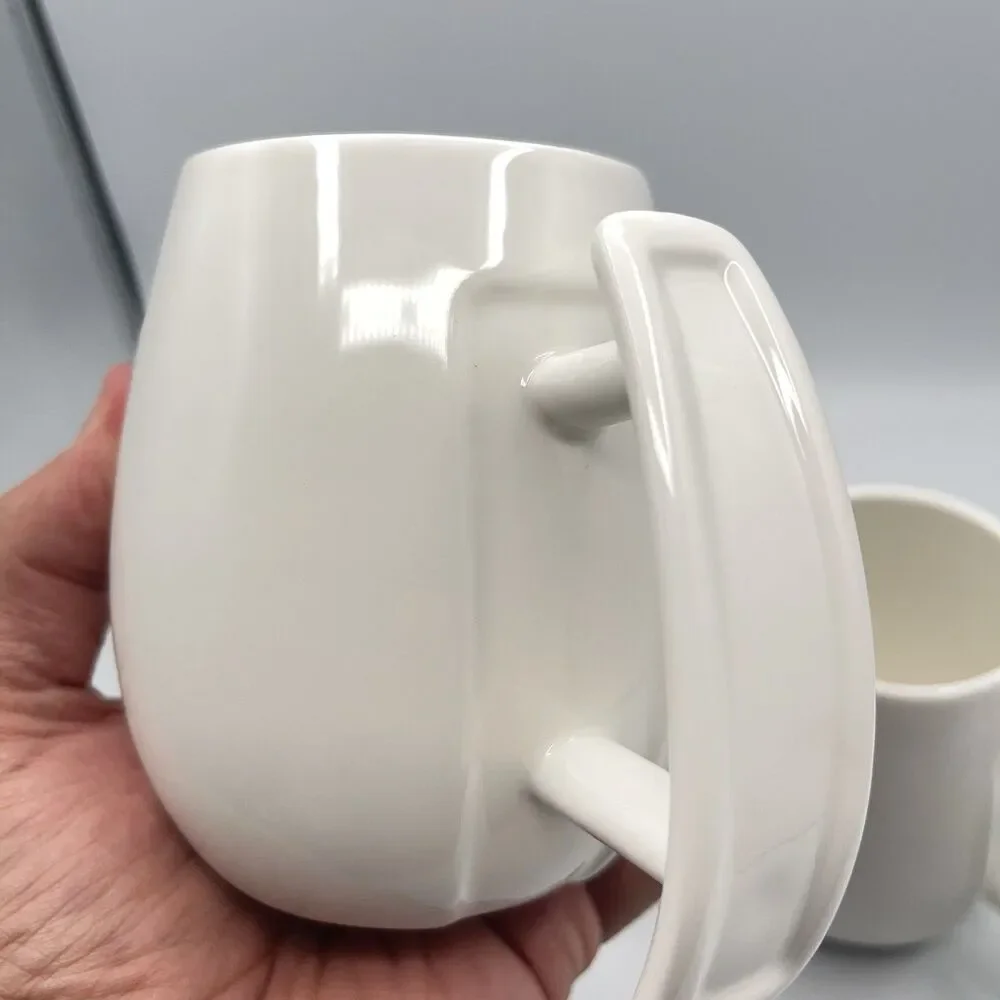 Williams Sonoma Boska White Ceramic Mug - Set Of 2